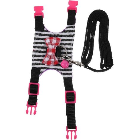 Arnés para conejos, arnés para mascotas pequeñas, kit de 3 conjuntos de ropa vaquera con correa. (1/5)