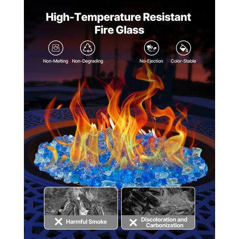 Verre de Feu pour Braséro - 4 - 5 kg Pierres en Verre pour Foyer (1/5)