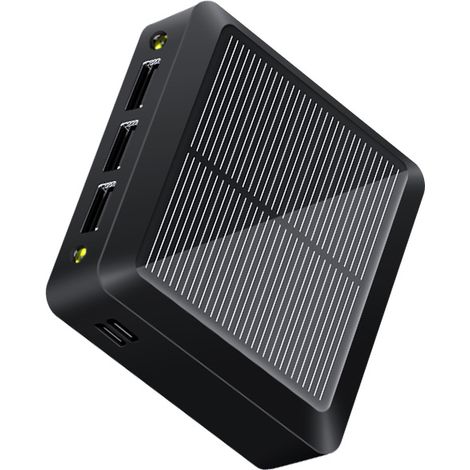 Batterie Externe Compacte Rechargeable Solaire & USB – Triple sortie USB – 10000mAh