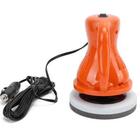 Kit de polissage et lustrage auto 12V 40W, machine portative de ponçage pour voiture, orange, usage domestique et extérieur, lot complet avec accessoires de remplacement. (1/5)