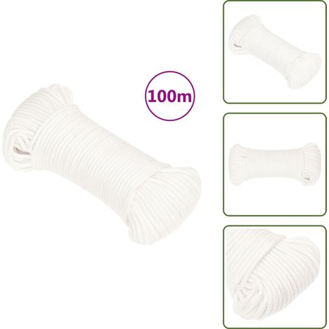 vidaXL Corde de bateau Blanc complet 5 mm 100 m Polypropylène (1/5)