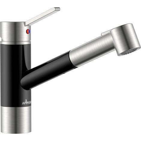 kitchen faucet, robinet de cuisine avec douchette extractible, mitigeur monocommande pour haute pression, mitigeur d'évier chromé, 308CP