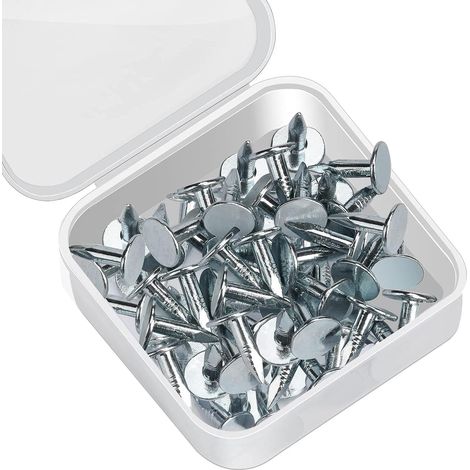 Lot de 100 clous de toiture en feutre de 13 mm pour abris de jardin en bois, maisons d'été, extérieur (1/5)