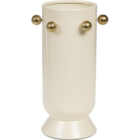 Amadeus - Vase Poésie crème 20 cm en métal (1/2)