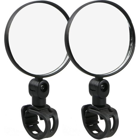 Espejo retrovisor para bicicleta - 2 espejos retrovisores universales para manillar de bicicleta, rotación de 360 grados (1/5)