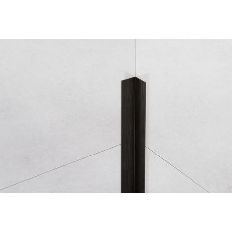Edelstahl Innenecke Li Profil 2cm x 244cm - Satiniertes Schwarz