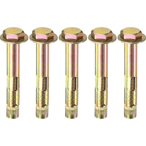 M10x80mm Spreizdübel – 5er-Pack – Verzinkter Stahl – Hochleistungsbefestigung für Beton und Mauerwerk – Bauwesen und Heimwerkerbedarf – Silberfarben (1/5)