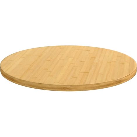 Dessus de table Dessus de bureau Plateau de table Ø60x2,5 cm bambou (1/4)