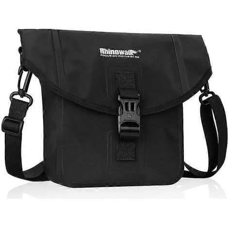 Sacoche de moto 3,5 L, pochette de rangement étanche avec bandoulière - Noir (1/5)