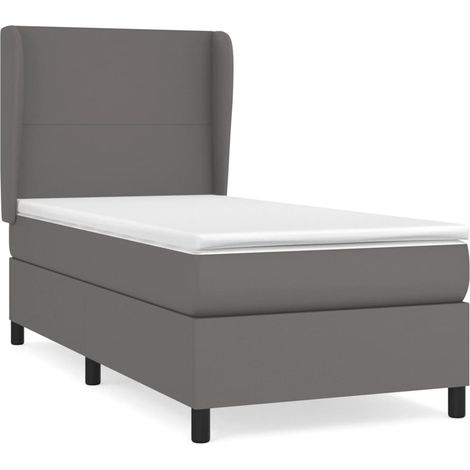 Maison Exclusive - Boxspringbett mit Matratze Grau 100x200 cm Kun