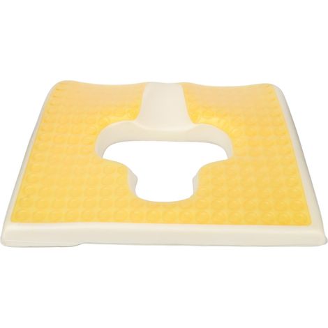 Coussin anti-escarres jaune triangulaire incliné en forme de T pour lit de repos, destiné aux personnes âgées (1/5)