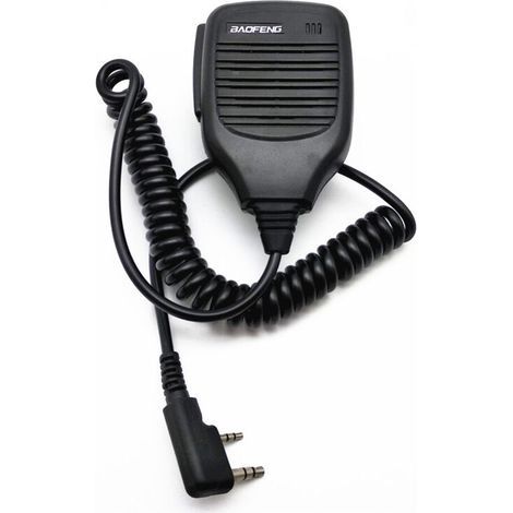 Micro Haut-Parleur 2 Broches Talkie Walkie Micro Portable Compatible avec Talkie Walkie Baofeng UV-5R BF-888S BF-88E RT24 RT22 RT27 Kenwood WOUXUN TYT HYT (1 Pcs) (1/5)
