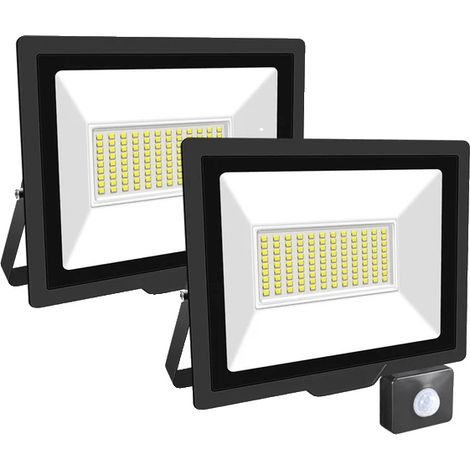 Projecteur LED à induction, capteur de mouvement réglable, usage extérieur, 2x75W, Blanc chaud (2700-3500K)-f (1/2)