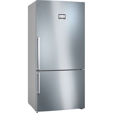 Bosch Frigorífico combinado, Libre instalación, 186 x 86 cm, Serie 6, Acero inoxidable antihuellas, KGN86AIDR