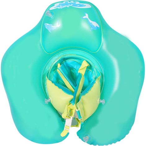 Bébé flotteur brassard anti-retournement anneau gonflable piscine avec multiples compartiments d'air indépendants pour nourrissons, taille S 6-10 kg. (1/5)