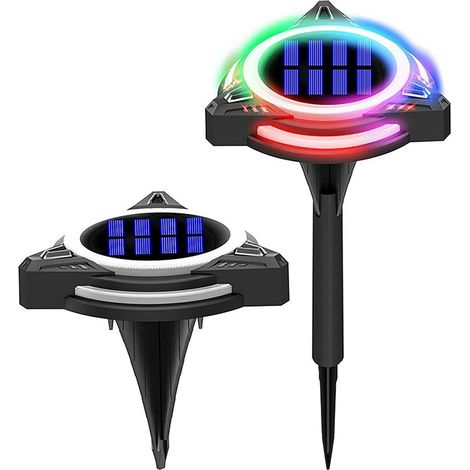 Faretto Solare Luce Led RGB Triangolo da Giardino con Sensore Crepuscolare IP68