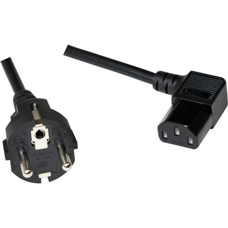 LogiLink Kaltgeräte Anschlusskabel [1x Schutzkontakt-Stecker - 1x Kaltgeräte-Buchse C13] 3.00 m Schw (1/2)