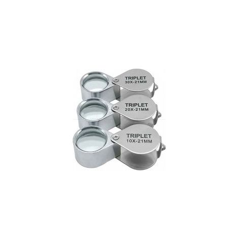 Loupe de bijoutier Loupe de poche 10x/20x/30x Loupe de bijoutier Avec étui Pour la science, la lecture de livres, les journaux, les insectes, les loisirs d'observation 422518mm (1/4)