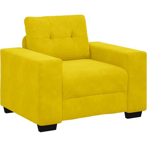 vidaXL Divano Sedia Giallo 60 cm Velluto (1/5)