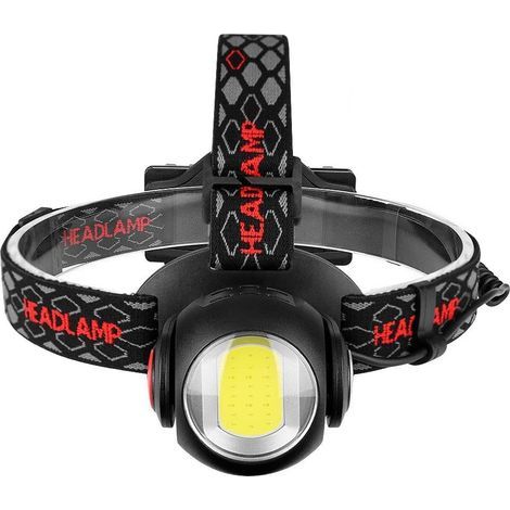 Linterna frontal LED recargable, linterna frontal con carga USB de 7 modos, linterna frontal ajustable con sensor de movimiento, para adultos, para acampar al aire libre, correr, linterna frontal (1/4)