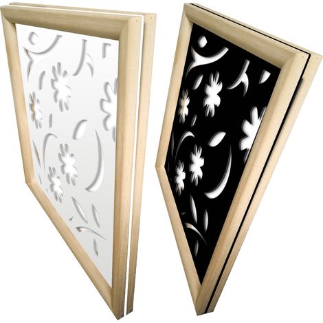 AUTUMN - Moduli Decorativi in Legno e PVC - Misura: 48x48 cm - Colore: bianco (1/4)