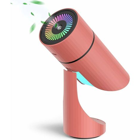 Humidificateur d'Air- Unité d'humidification avec réservoir d'eau de 260 ml, fonctionnement ultrasonique silencieux et fonction veilleuse (Couleur) Maison, Bureau, Humidificateur de voiture (1/5)