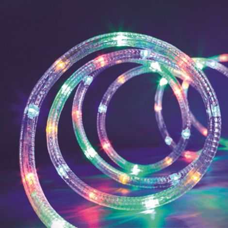 Tubo luminoso per decorazioni natalizie con 216 led da Ø 10 mm x 9 m -Bianco (1/5)