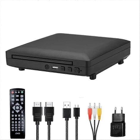 Lecteur DVD, petit lecteur multimédia personnel EVD, lecteur DVD, MP3, MP4, RW, VCD, CD multifonctionnel, système home cinéma, prise standard européenne, haute qualité. (1/5)