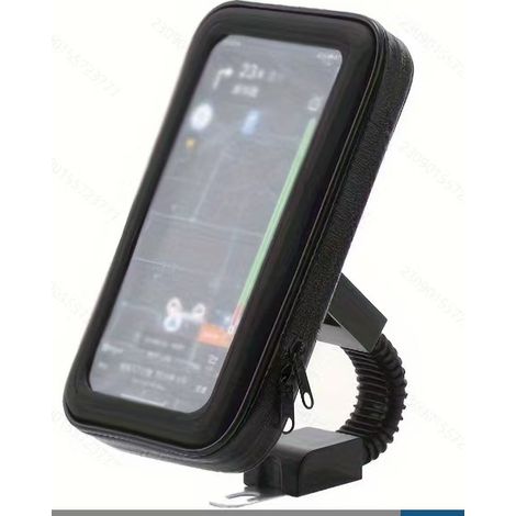 Support de téléphone moto étanche 360° – Compatible smartphones jusqu'à 6,7 pouces – Installation facile sur rétroviseur-DELKEVIC