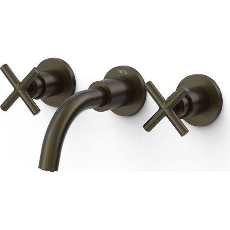 Mélangeur encastré pour lavabo Noir Bronze - TRES 28330001KMB