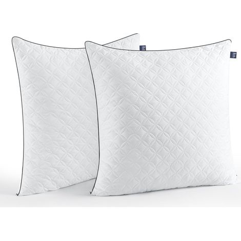 BedStory Set di 2 cuscini per cuscino, 80 x 80 cm, traspiranti, in microfibra, 2 x 1500 g, lavabili, ideali per un sonno profondo e riposante, certificato Öko-Tex (1/5)