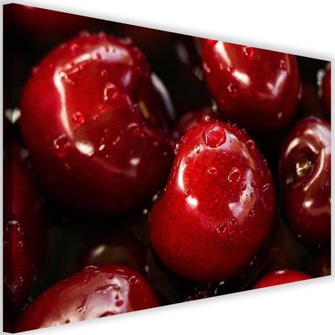 Tableau sur toile Cerises rouges 60x40 (1/5)