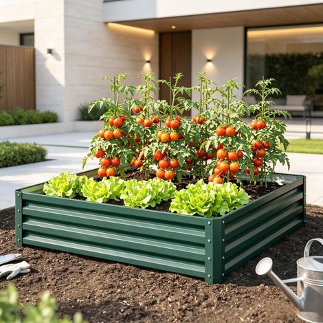 Bac de culture robuste avec cadre stable pour légumes, jardinière moderne, bac de culture de haute qualité (bac de culture uniquement) (1/5)