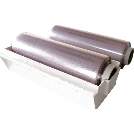 Film étirable en boîte distributrice plastique KIT FILM ÉTIRABLE - KIT1 DIST+2 BOBINES (1/3)