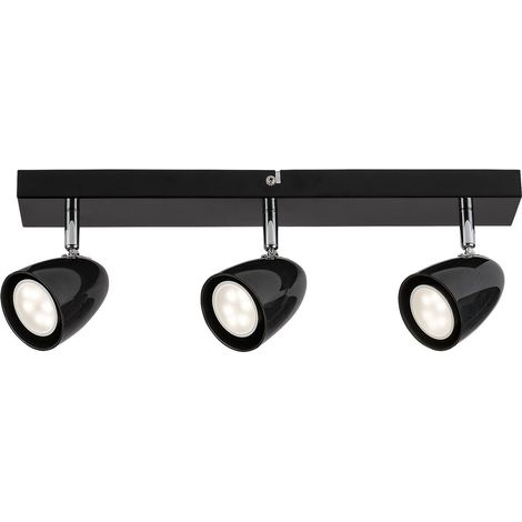 Plafonnier noir 3 spots orientables GU10 Rabalux Perico (1/3)