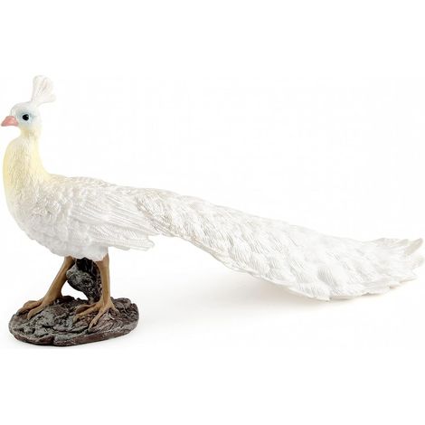 Elegant Peacock Figurine, White Peacock PL127-2654, 291.6 g (1/5)