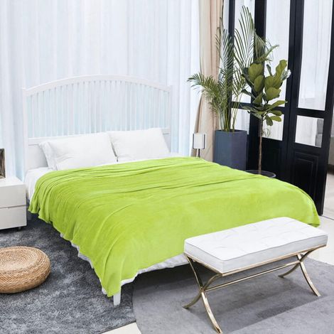 Grande coperta in pile verde, misura Queen size, morbida e soffice, per donne, uomini e bambini, coperta leggera in microfibra per tutte le stagioni, 229 x 229 cm (1/4)