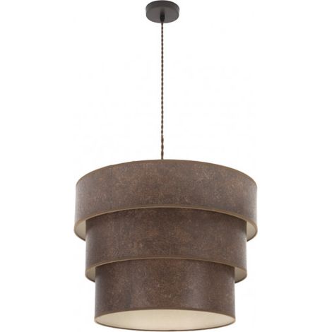 Pendelleuchte de 3 Leuchten Modell Smile Braun/Rost FABRILAMP (1/2)