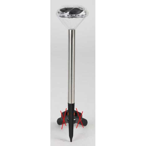 Solar Gartenleuchte LED Lampe Beleuchtung Licht Dekoration Erdspieß Edelstahl (1/4)