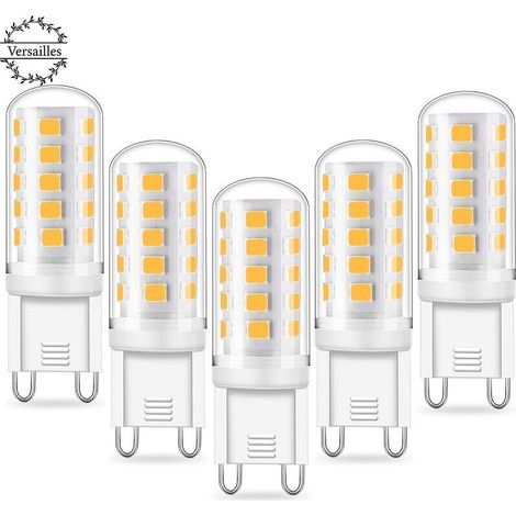 Lampadine LED G9 da 3W, equivalenti a lampade alogene da 40W, luce bianca fredda 6000K, AC 220-240V, lampade LED a risparmio energetico, non dimmerabili, senza sfarfallio, confezione da 5 (1/5)