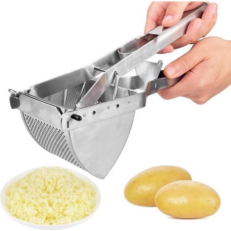 Presse Puree Manuel Presse Purée Manuelle Acier Inoxydable Presse-Purée Inox Multifonctionnel Presse Pomme de Terre Potato (1/5)