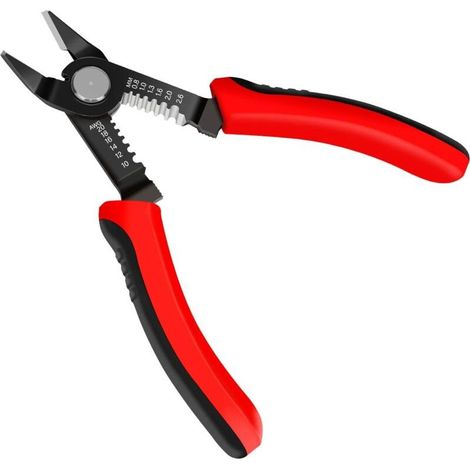 Coupe-fil 2 en 1 de 14 cm, dénudeur de fil électrique 10-20 AWG (0,8 mm-2,6 mm), dénudeur de fil pour couper du cuivre souple ou des câbles électriques DIY (1/5)