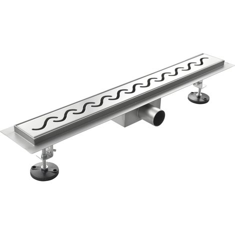 Canal de desagüe para plato de ducha de suelo de acero inoxidable, modelo Onda 100