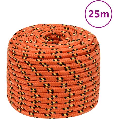 Corde de bateau - Amarrage et nautisme - Polypropylène - Orange (2500x1.4x1.4cm) - PANGIVO (1/5)