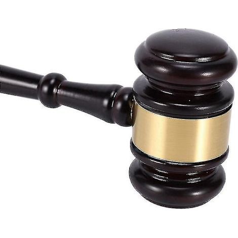 Marteau de juge en bois avec bloc sonore pour avocat, juge, vente aux enchères, artisanat, bon (1/5)