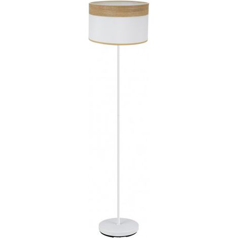 Pie Salon Cloe 1xe27 Blanco/blanca-madera Clara 162x40x40 cm