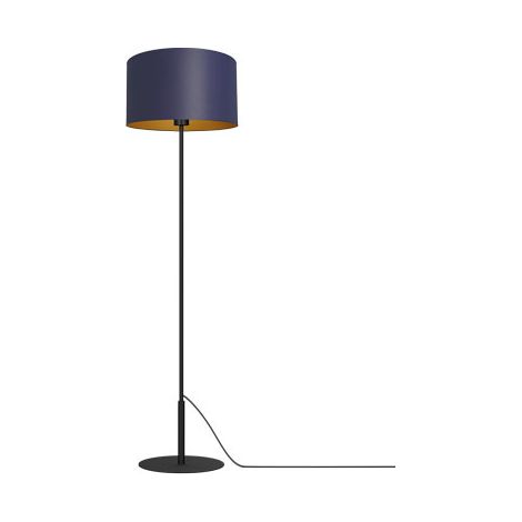 Lampada da terra Arden Luminex nera paralume blu E27 15W
