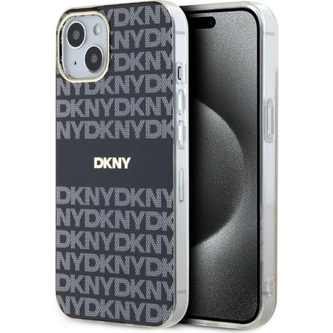 Funda rígida negra/negra DKNY DKHMP15SHRHSEK para iPhone 15/14/136,1 con IML Mono & Stripe y MagSafe. (1/5)