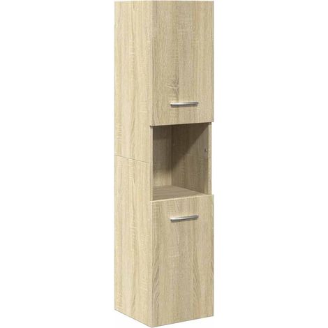 Maison Exclusive - Mobile da Bagno Rovere Sonoma 30x30x130 cm in Legno Multistrato