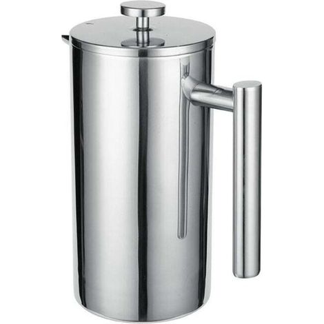 Presse française en acier inoxydable 1 litre (5 tasses) Cafetière thermos double paroi isolée Presse à café avec filtres de remplacement et instructions Presse a cafe Cafetière à piston (1/4)